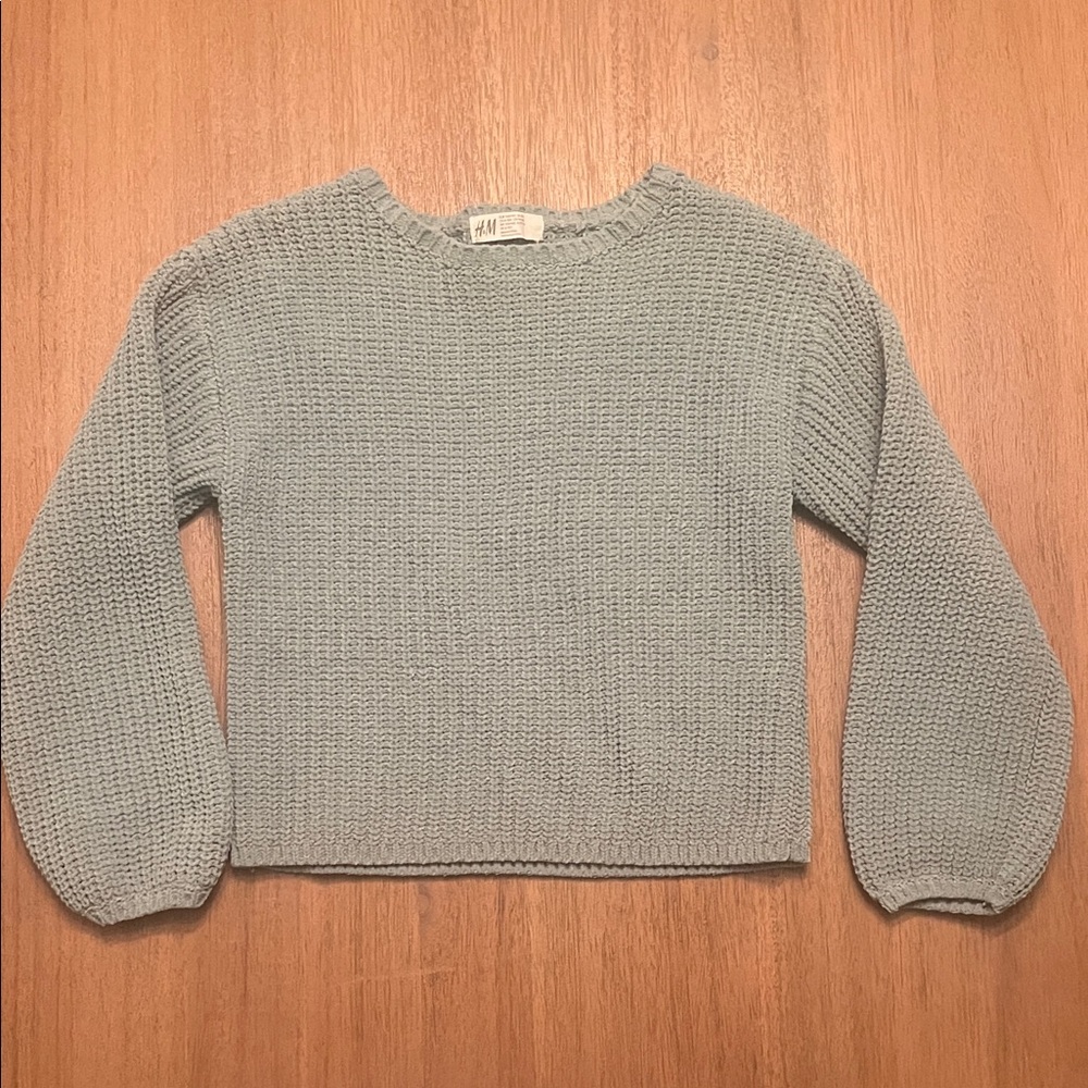 H&M Kids Light Green Knit Sweater